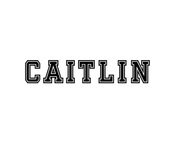 Caitlin name letters svg, Caitlin name varsity font outline svg, letters svg, digital downloadable svg file for all cutting machine